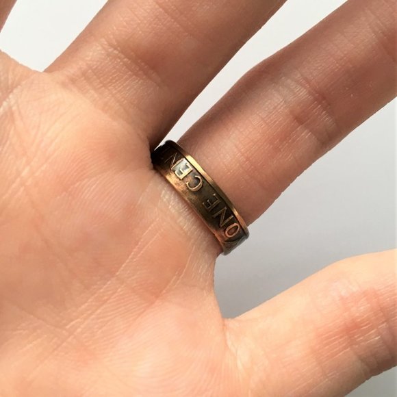 Vintage Lucky Copper Penny Coin Ring Gothic SEALED - Picture 6 of 8